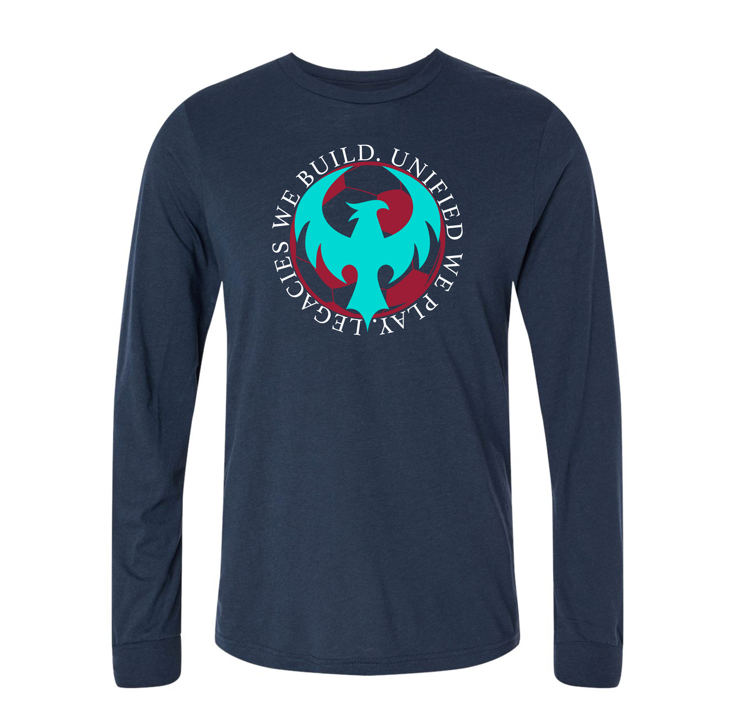 ULFC Circle Logo | ADULT Unisex Bella Canvas Triblend Long-Sleeve Tee in Solid Navy