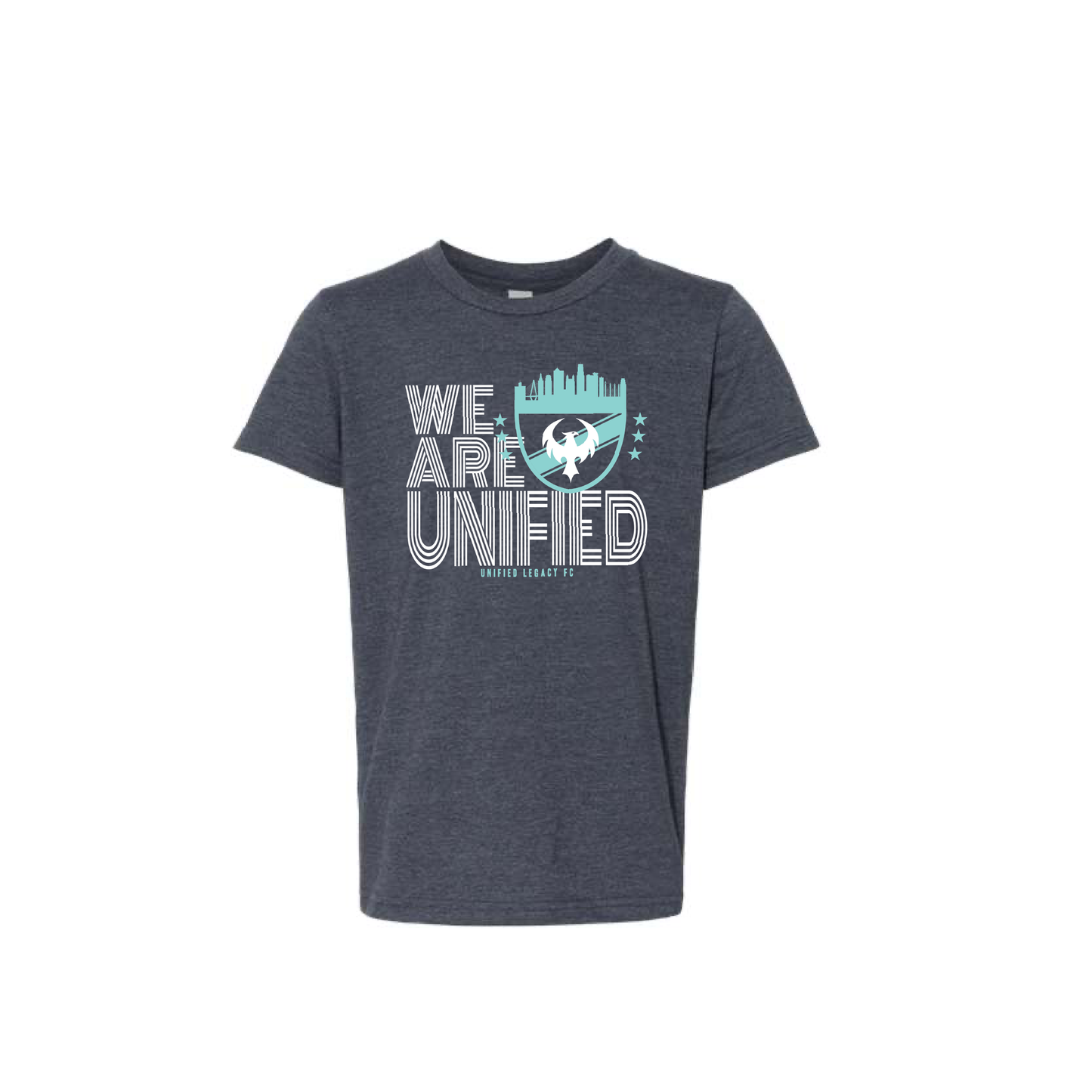 ULFC We Are Unified | YOUTH Bella CVC Tee in Heather Navy
