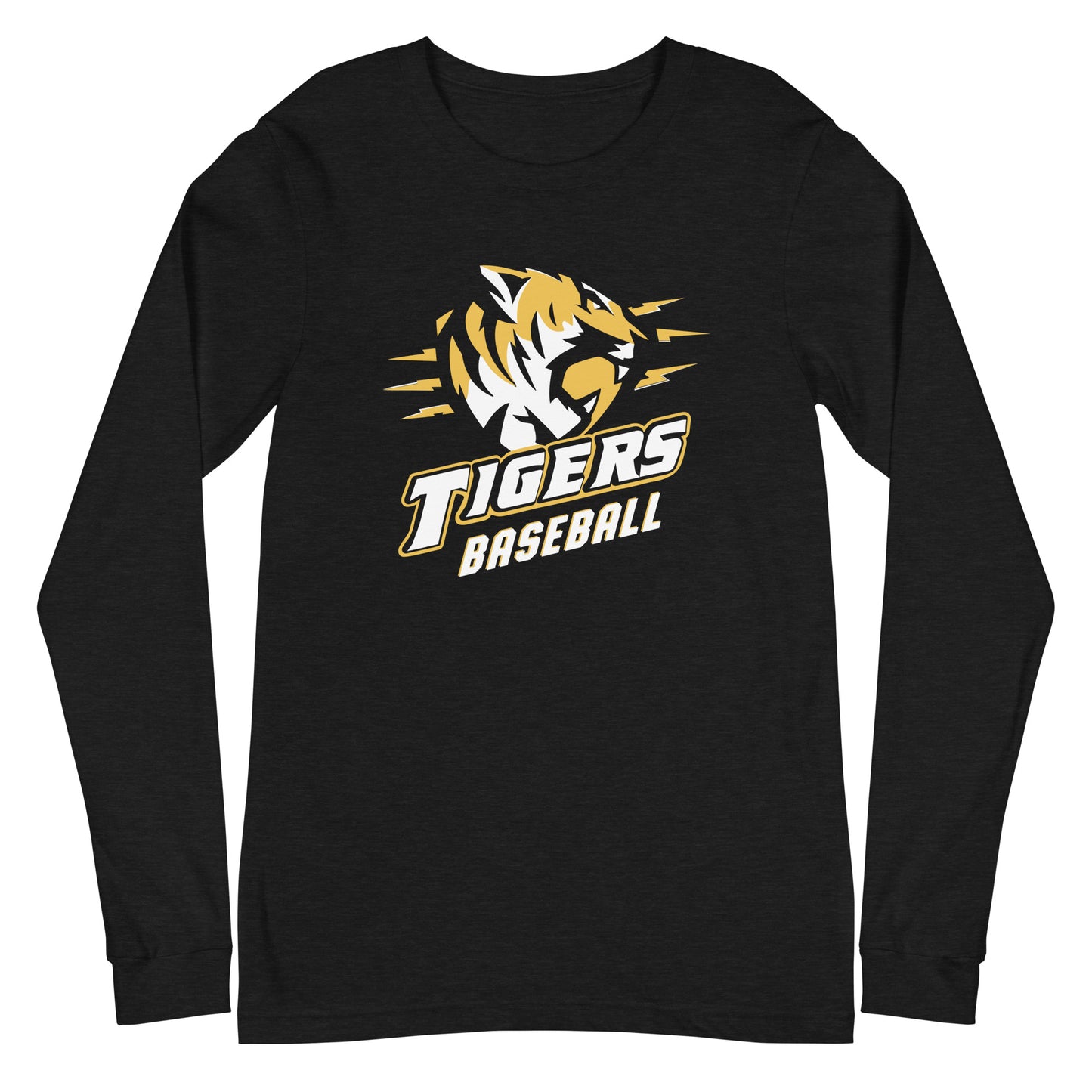 Tigers Baseball Bella Canvas Long Sleeve Tee in Black