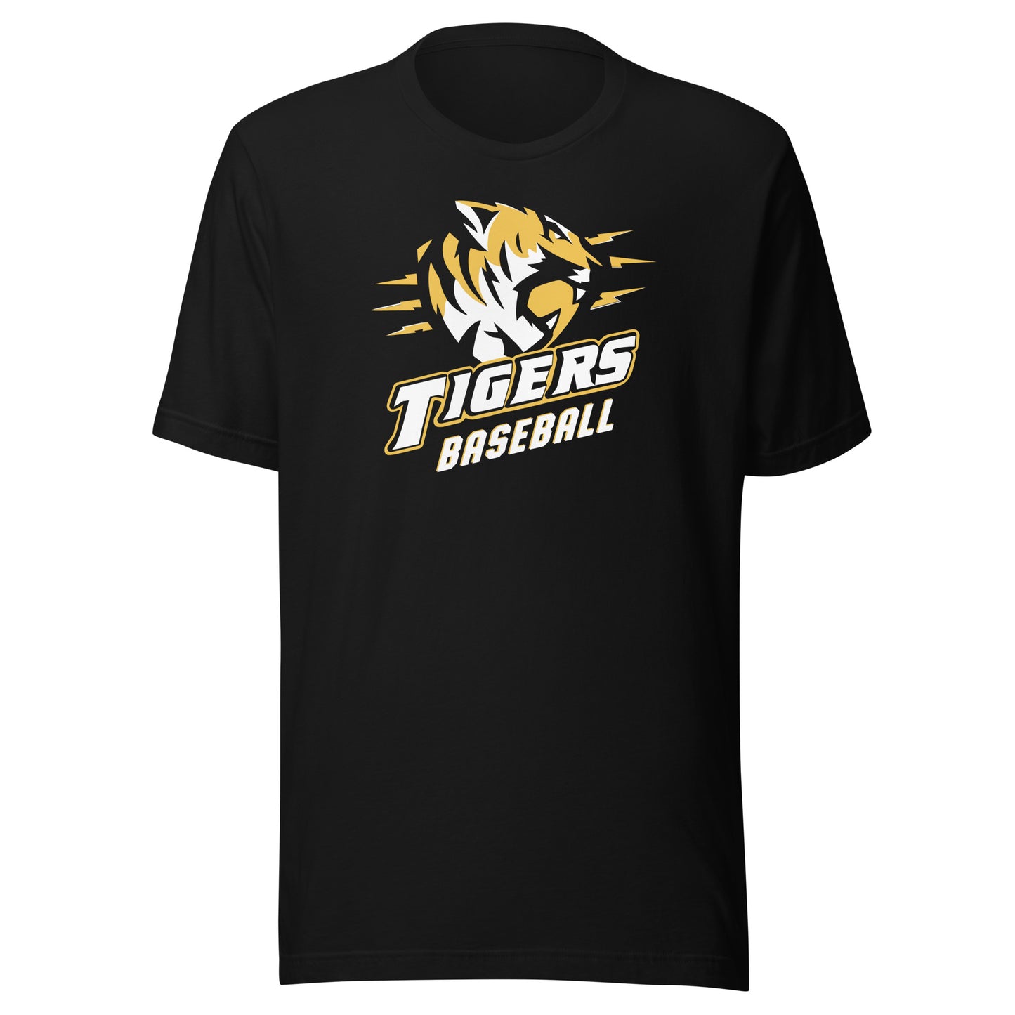 Tigers Baseball Bella Canvas Jersey Tee in Black