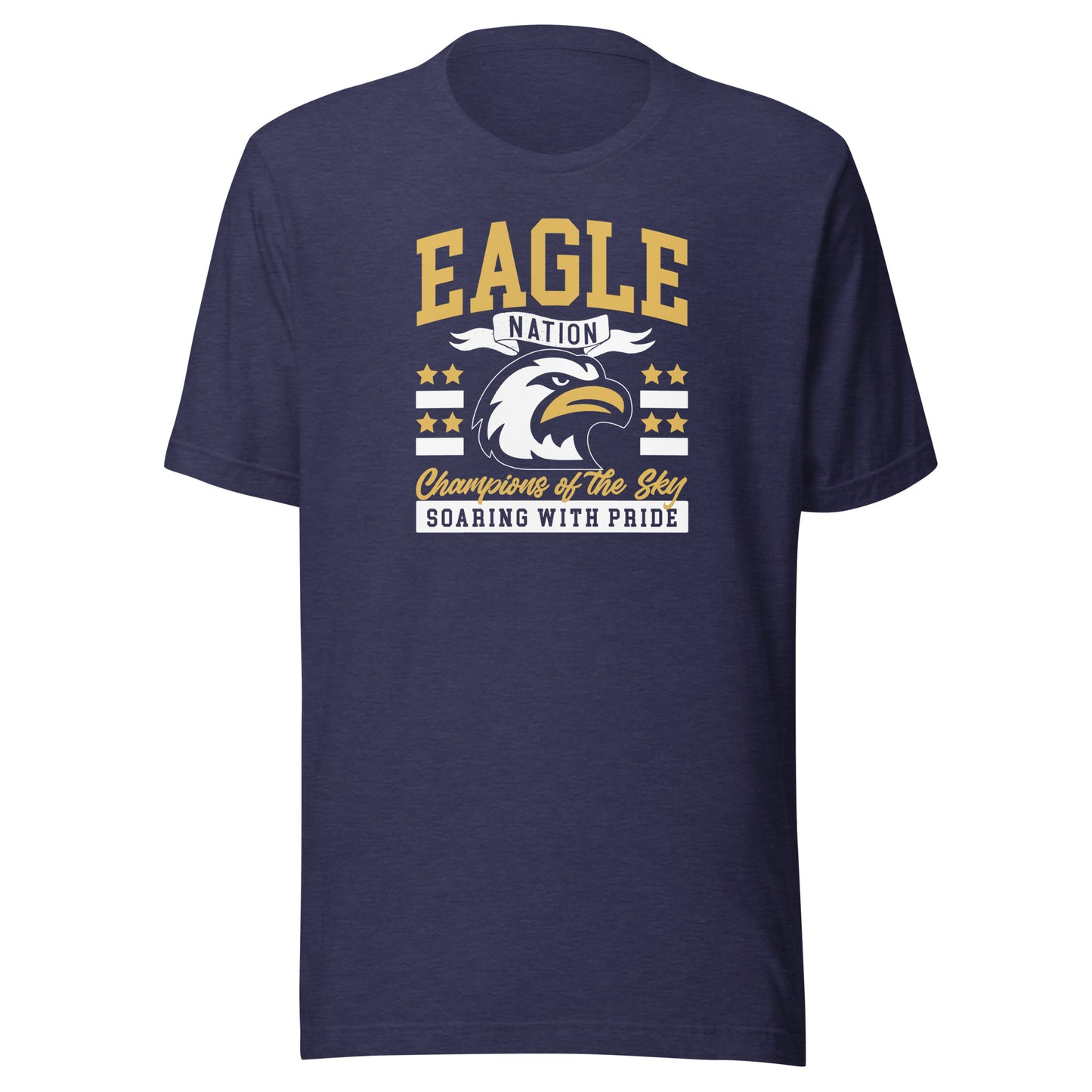 Eagle Nation | Unisex Bella Canvas Jersey Tee in Heather Midnight Navy