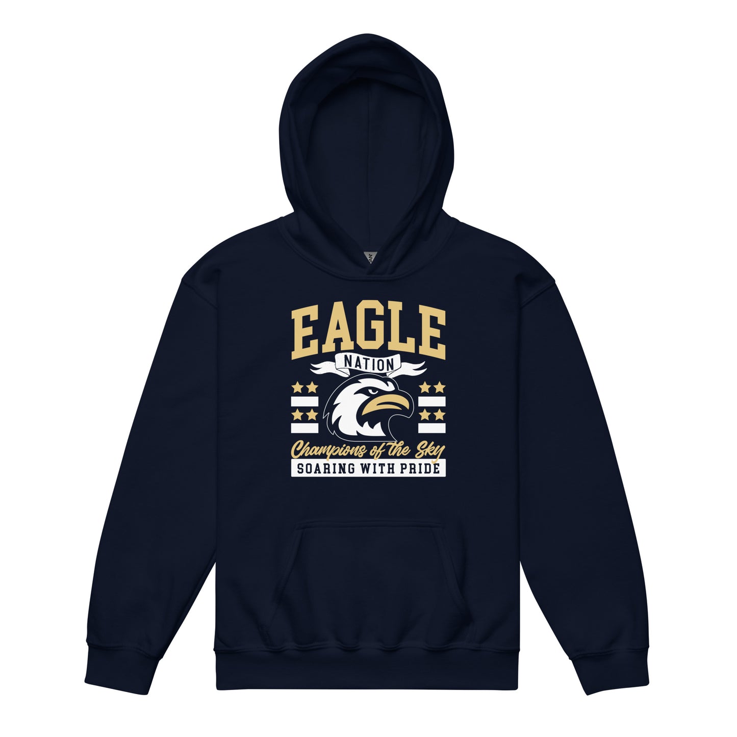 Eagle Nation YOUTH Gildan Hoodie in Navy