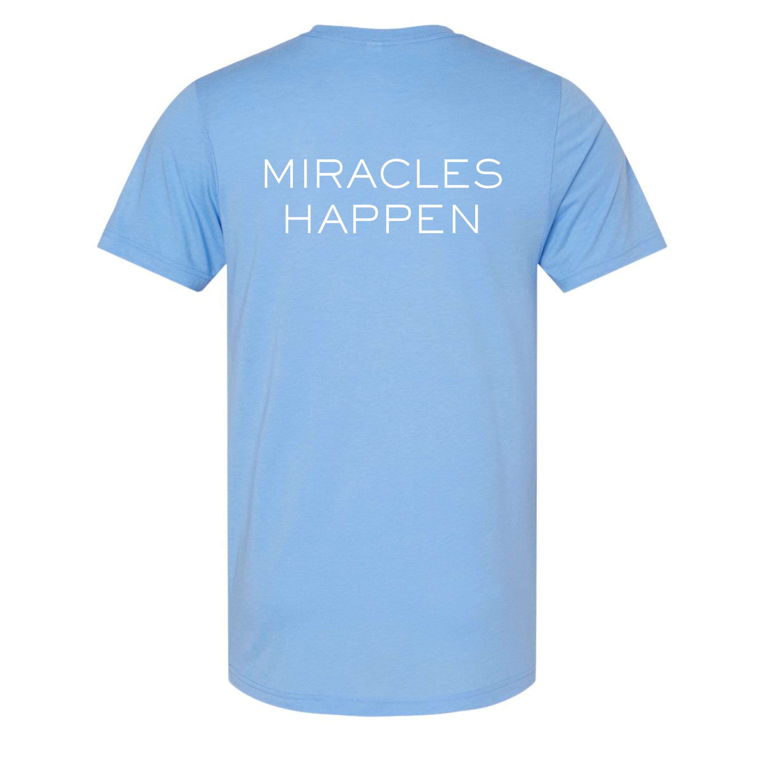 ASN "Miracles Happen" | Bella Canvas Unisex Triblend Tee in Solid Blue