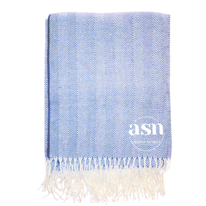 ASN Embroidered Herringbone Blanket