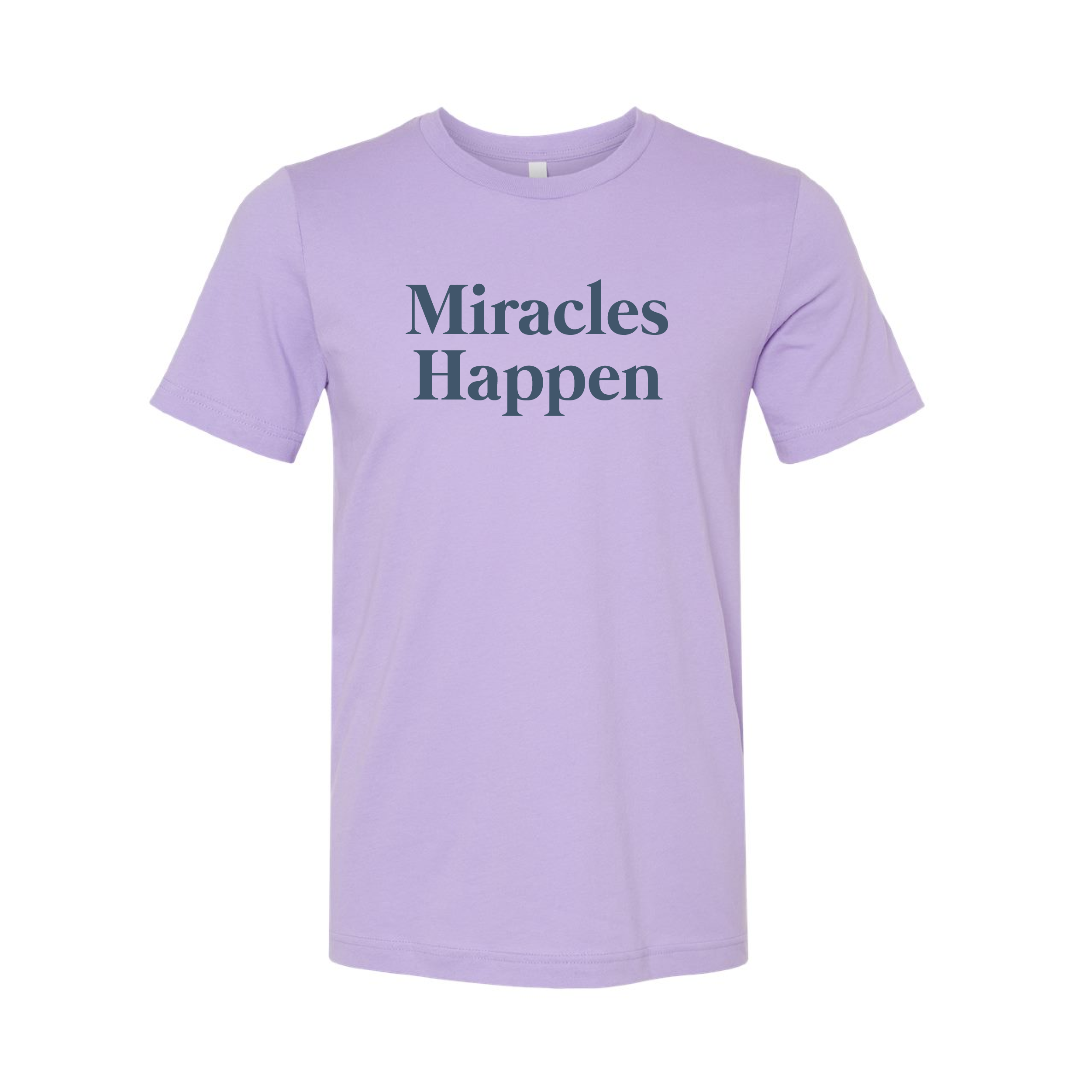 ASN "Miracles Happen" | Bella Canvas Unisex Jersey Tee in Lavender