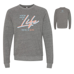 Load image into Gallery viewer, ASN &quot;Where There is Life&quot; | Bella Canvas Sponge Fleece Crewneck in Grey
