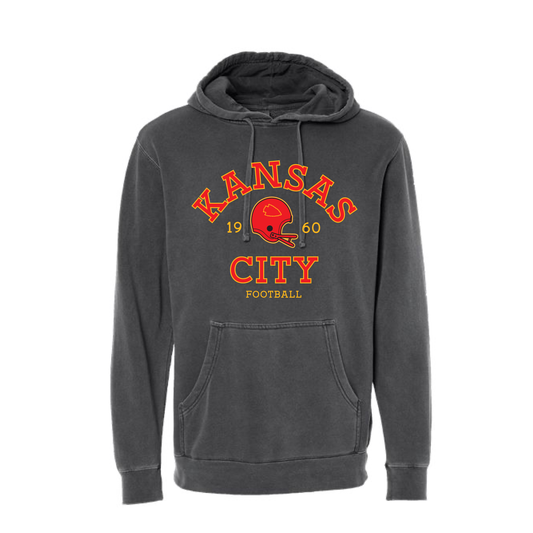 KC Football | ITC Pigment-Dyed Hoodie in Pigment Black