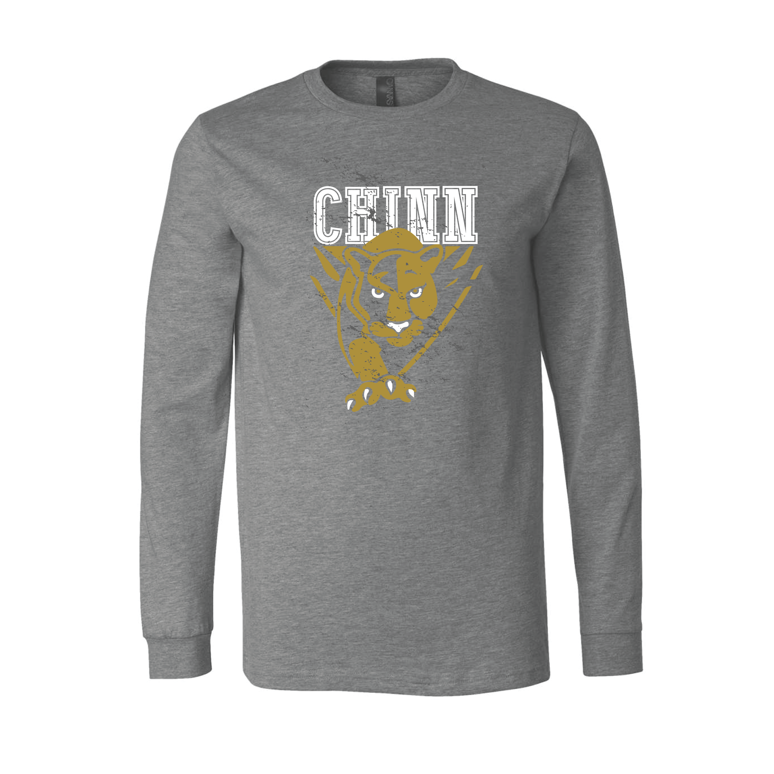Chinn Panthers | Unisex Bella + Canvas Long Sleeve Tee in Deep Heather