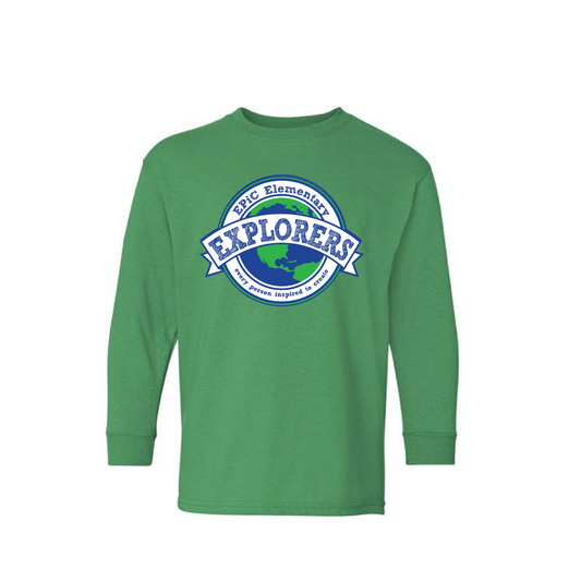 EPiC Explorers | YOUTH Cotton Long Sleeve Tee in Royal