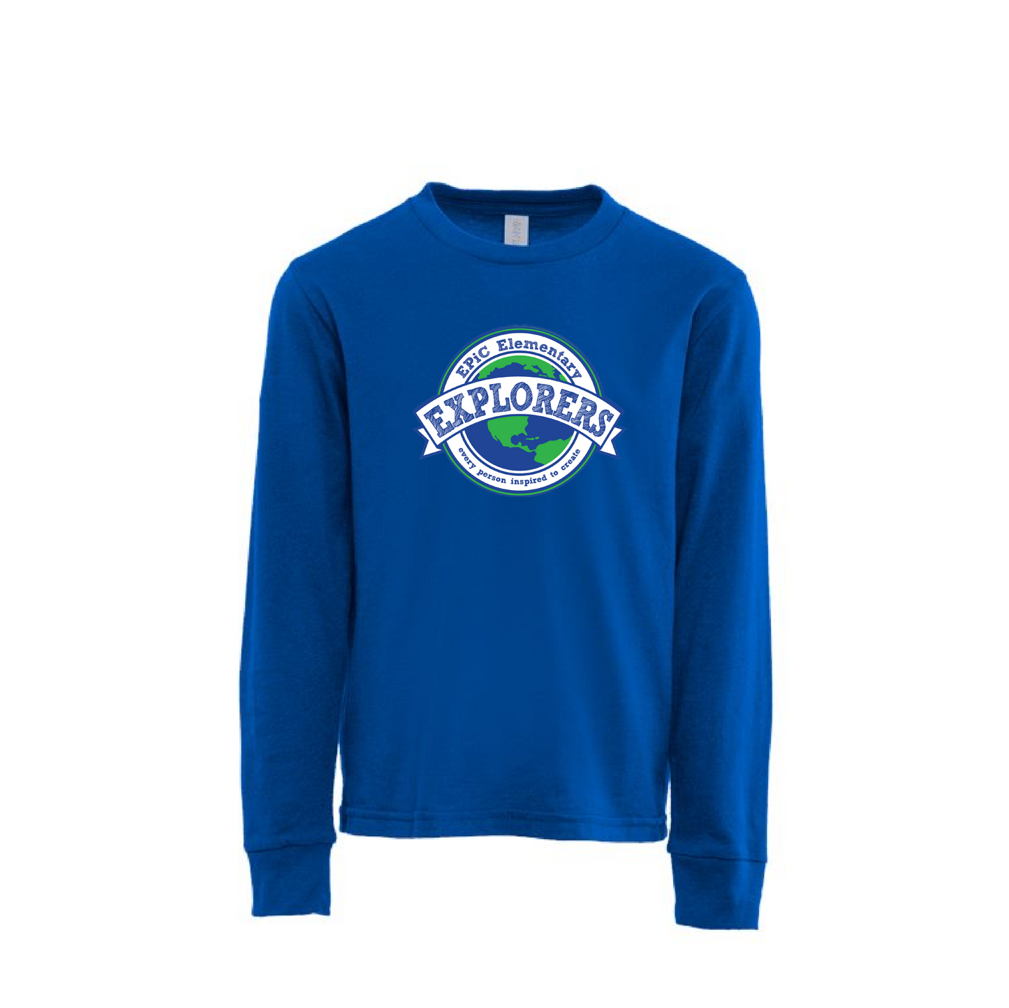 EPiC Explorers | YOUTH Cotton Long Sleeve Tee in Royal