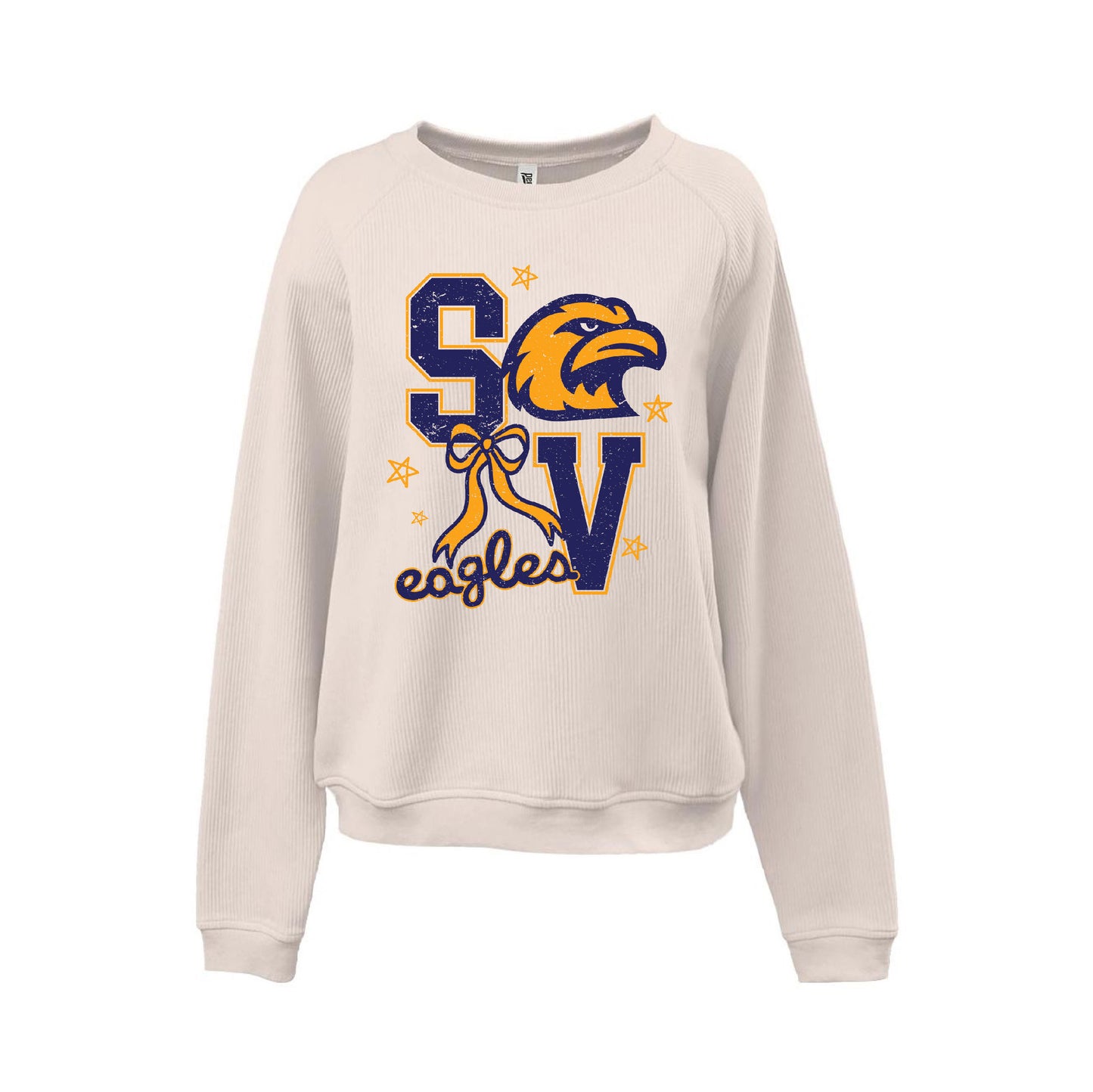 SVMS Bow | Women's Pennant Modern Cord Crew in Cream