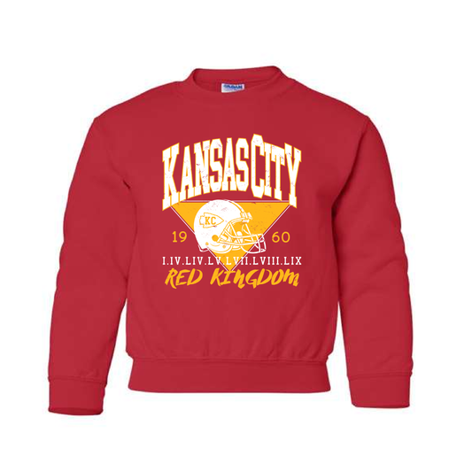 KC Red Kingdom | YOUTH Gildan Crewneck in Red