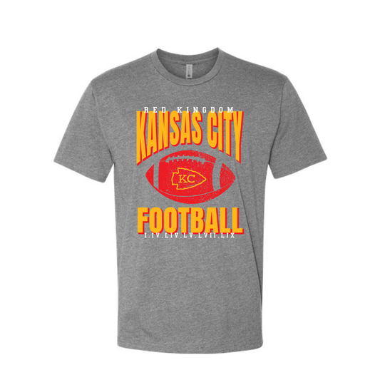 KC Football | Next Level CVC Tee in Deep Heather Grey