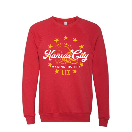 KC Making History | Bella Canvas Crewneck in Red