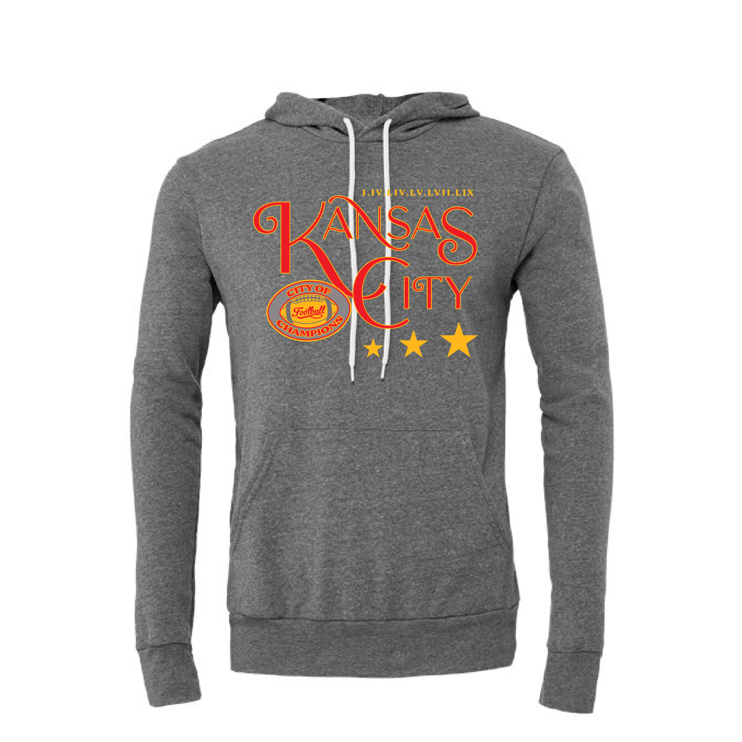 KC City of Champions | Bella Canvas Hoodie in Deep Heather