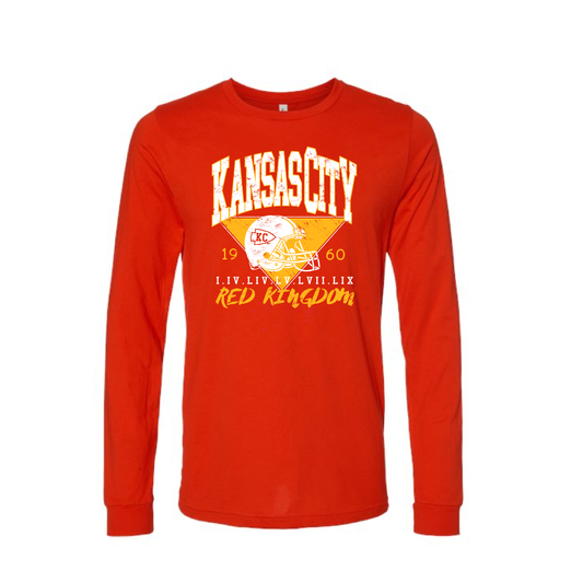 KC Red Kingdom | YOUTH Jersey Long Sleeve Tee in Red