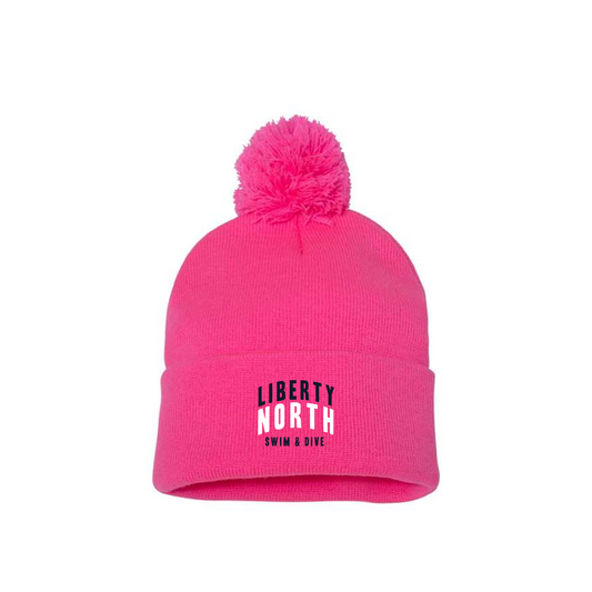 LN Swim | Sportsman 12" Pom Beanie Neon Pink