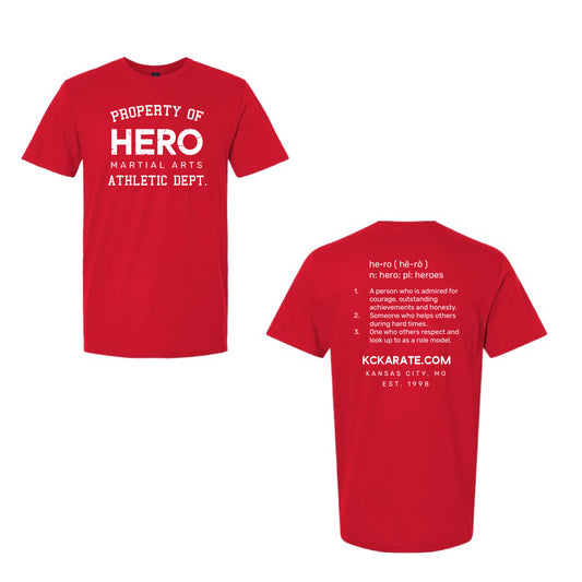 HERO Martial Arts | ADULT Gildan Softstyle Tee in Red