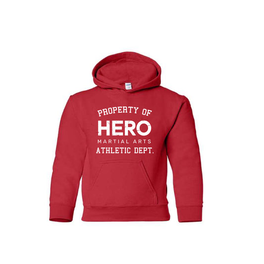 HERO Martial Arts | YOUTH Heavy Blend Hoodie in Red