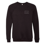 Load image into Gallery viewer, St. James &quot;Joyful Patient Faithful&quot; | Unisex Bella + Canvas Sponge Fleece Crewneck in Black
