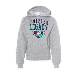 ULFC Arched Logo | YOUTH Independent Trading Co Midweight Hoodie in Grey Heather