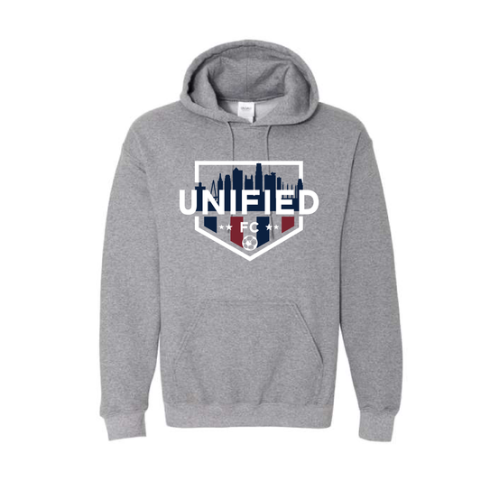 Unified City | ADULT Fleece Hooded Sweatshirt in Heather Grey