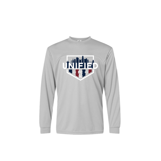 Unified City | YOUTH Unisex C2 Performance Long Sleeve Tee in Silver