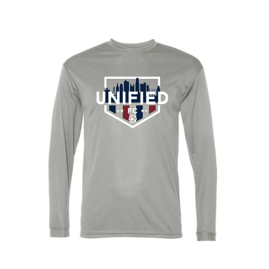 Unified City | ADULT Unisex C2 Performance Long Sleeve Tee in Silver