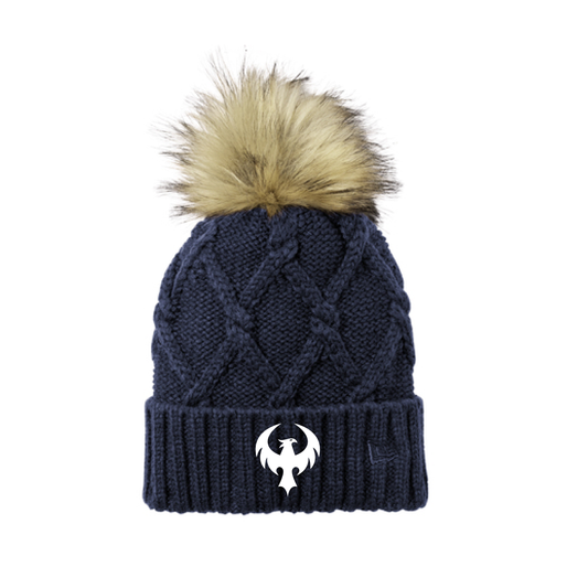Unified | New Era ® Faux Fur Pom Beanie in Deep Navy