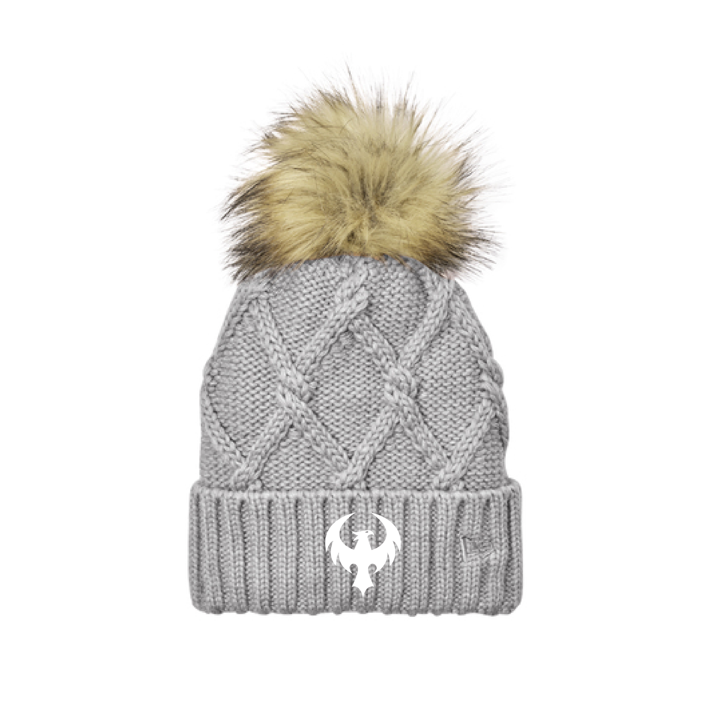 Unified | New Era ® Faux Fur Pom Beanie in Grey