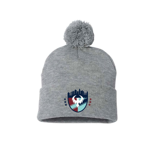 Unified Emblem | Sportsman 12" Pom Beanie in Heather Gray