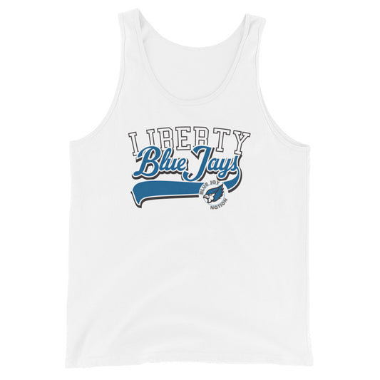 Blue Jays Script Bella Canvas Unisex Tank in White