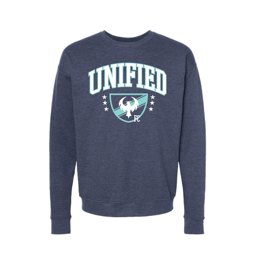 Unified | ADULT Fleece Crewneck Sweatshirt in Heather Denim