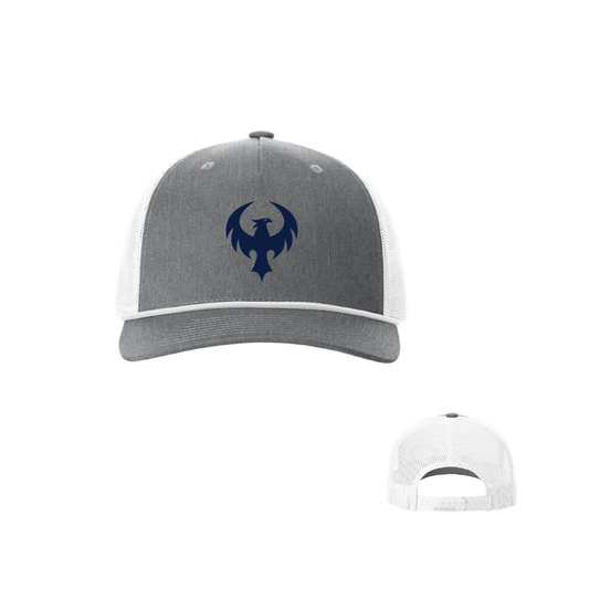Unified | Five Panel Richardson Classic Rope Cap in Heather Grey/White