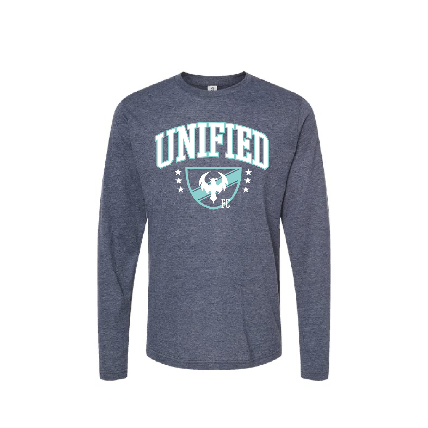 Unified | ADULT Long-Sleeve Tee in Heather Denim