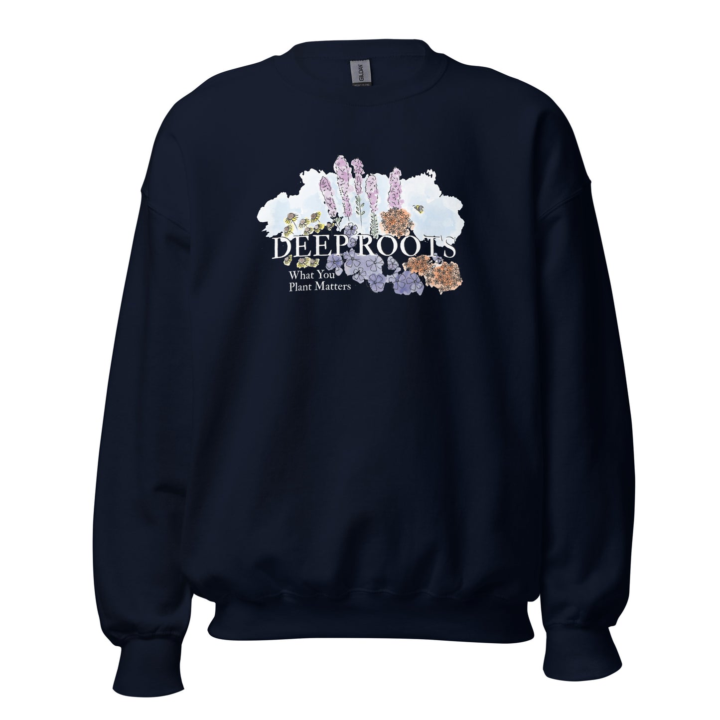 Deep Roots KC | Unisex Heavy Blend Crewneck in Navy