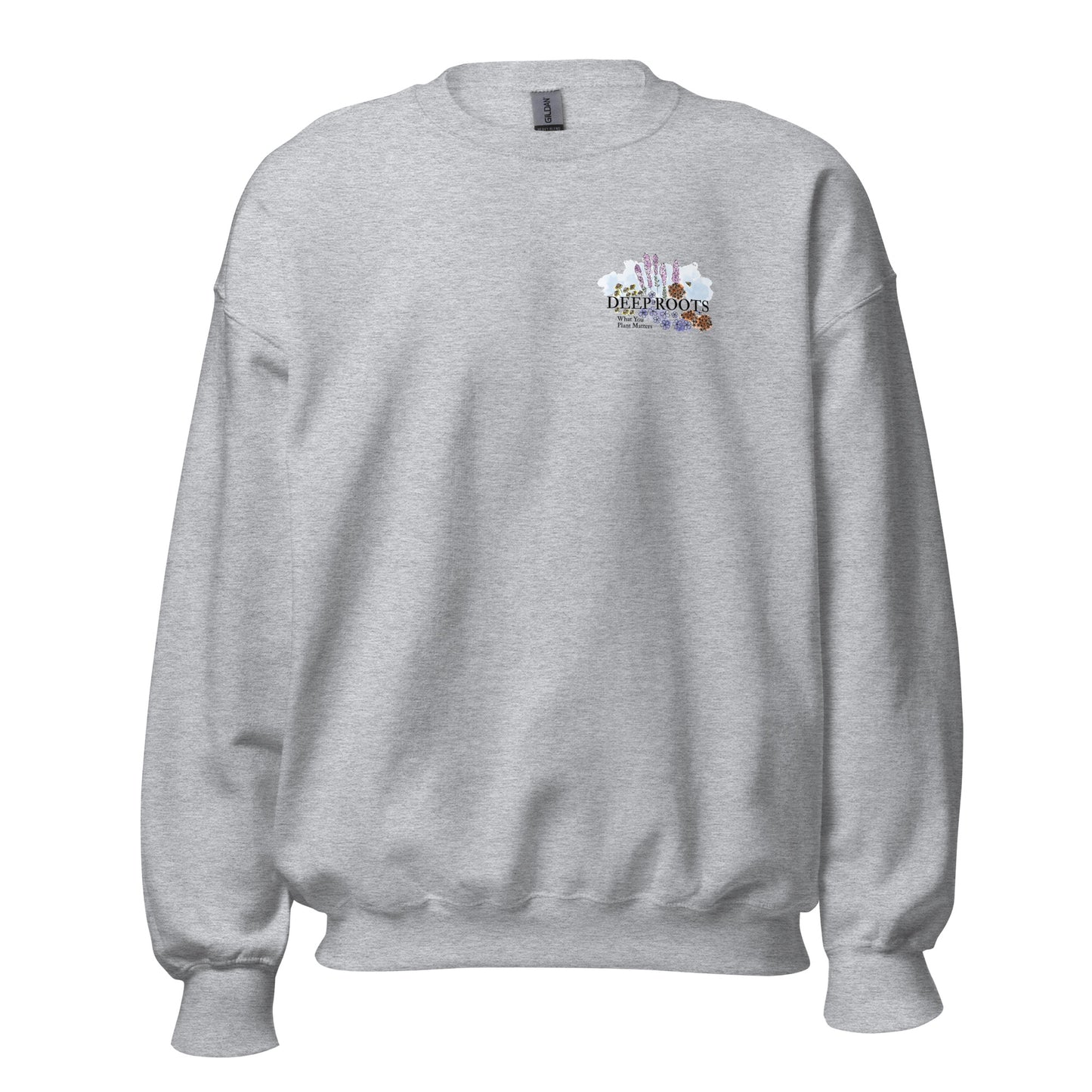 Deep Roots KC | Unisex 2-sided Heavy Blend Crewneck in White