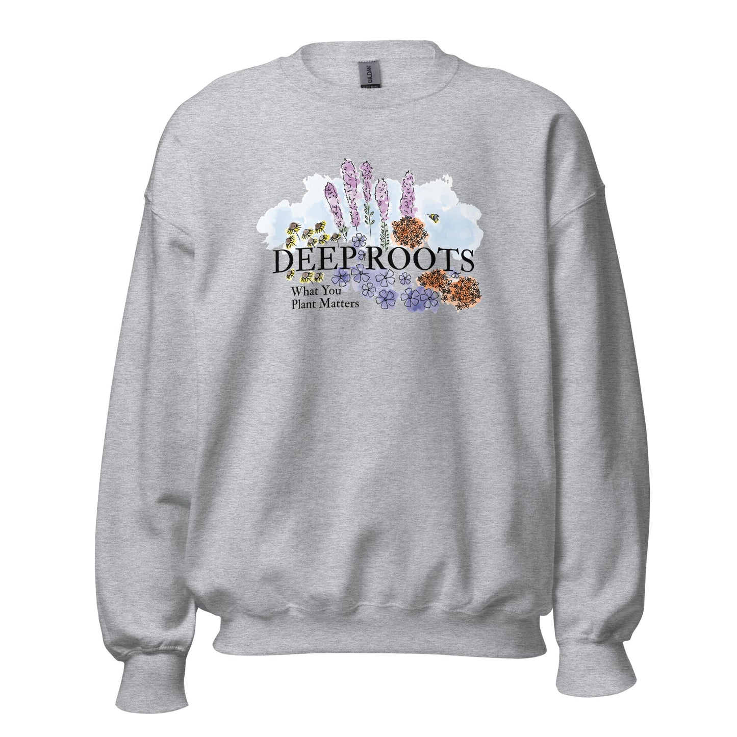 Deep Roots KC | Unisex Heavy Blend Crewneck in Gray