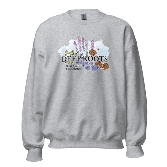 Deep Roots KC | Unisex Heavy Blend Crewneck in Gray