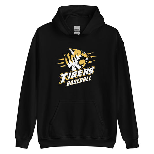 Tigers Baseball Gildan Heavyweight Hoodie in Black