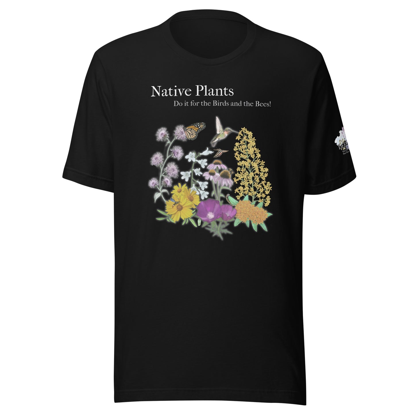 Deep Roots KC | Bella + Canvas Native Plants Unisex Jersey Tee in Black