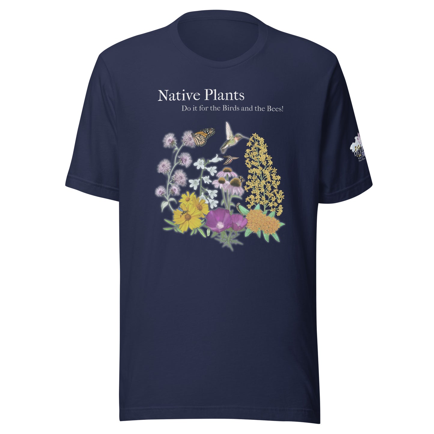 Deep Roots KC | Bella + Canvas Native Plants Unisex Jersey Tee in Navy