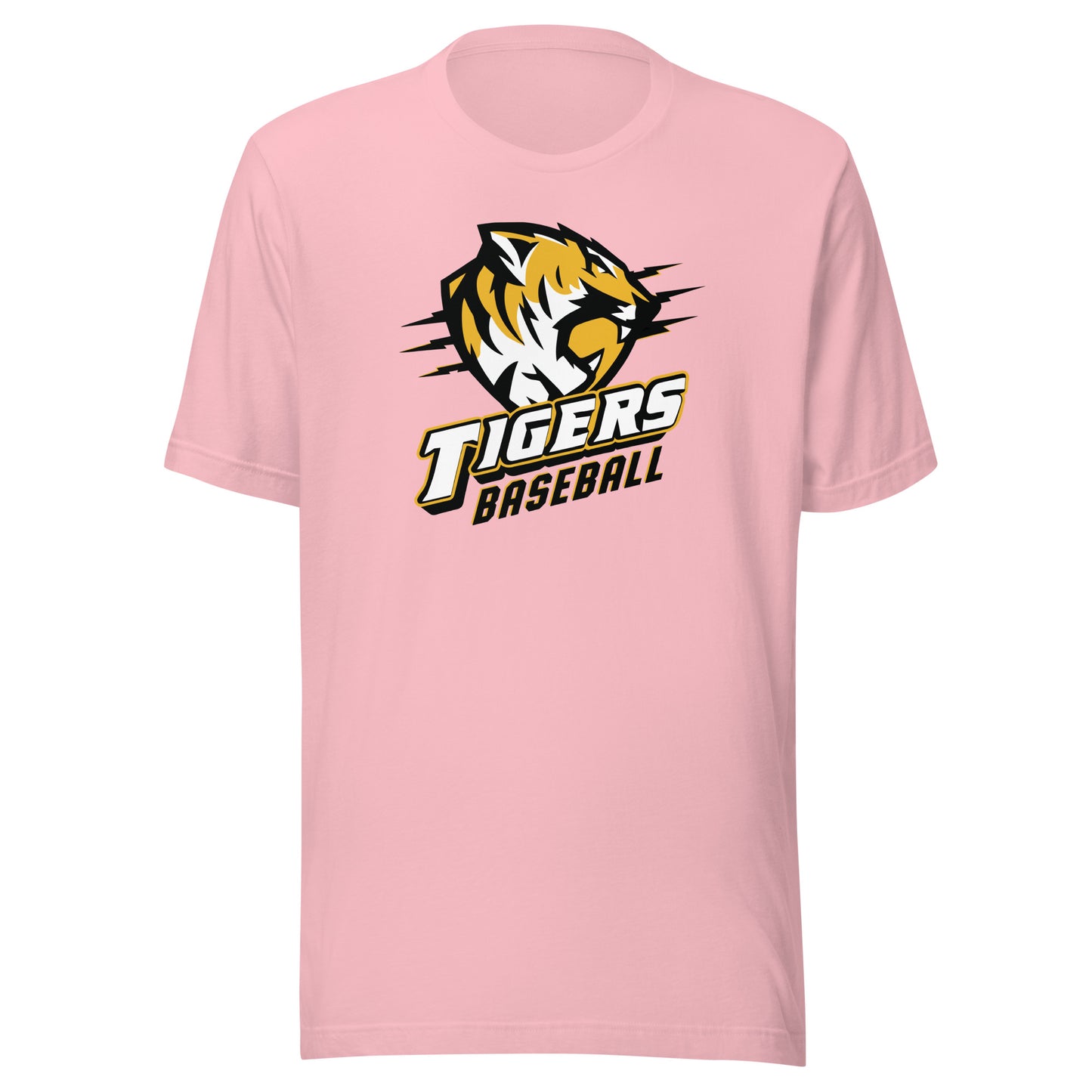 Tigers Baseball Bella Canvas Jersey Tee in Pink