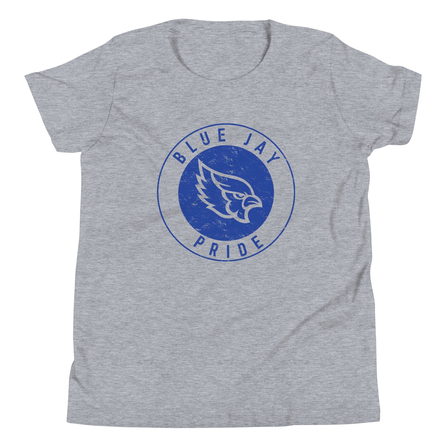 Blue Jay Pride YOUTH Bella Canvas Jersey Tee in Athletic Heather