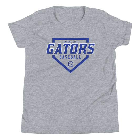Gators Baseball YOUTH Home Plate Tee in Athletic Heather