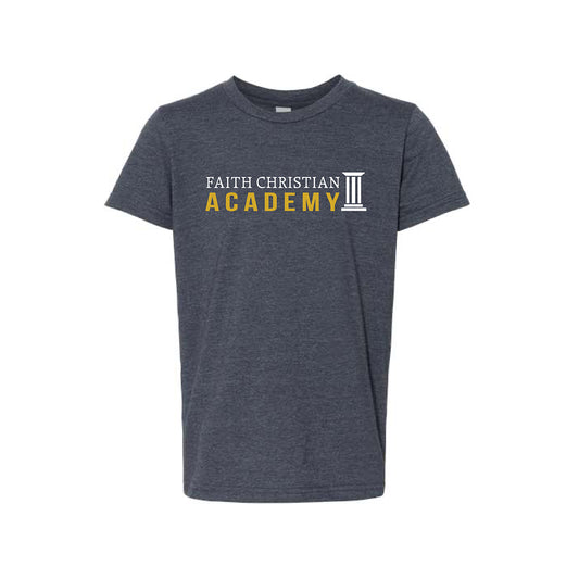 FCA Academic Bella Canvas YOUTH Tee in Heather Navy