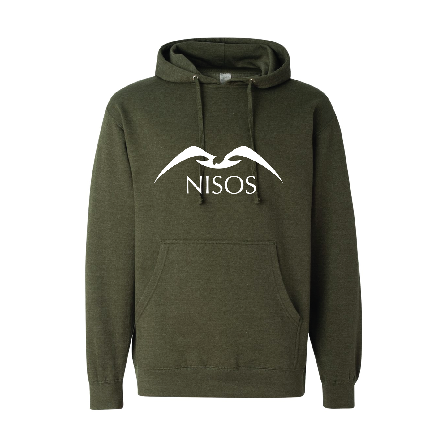 Nisos Indep. Trading Co. Midweight Hooded Sweatshirt in Army Heather