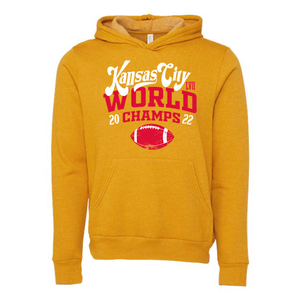 Kansas City ADULT Sponge Fleece Hoodie in Mustard