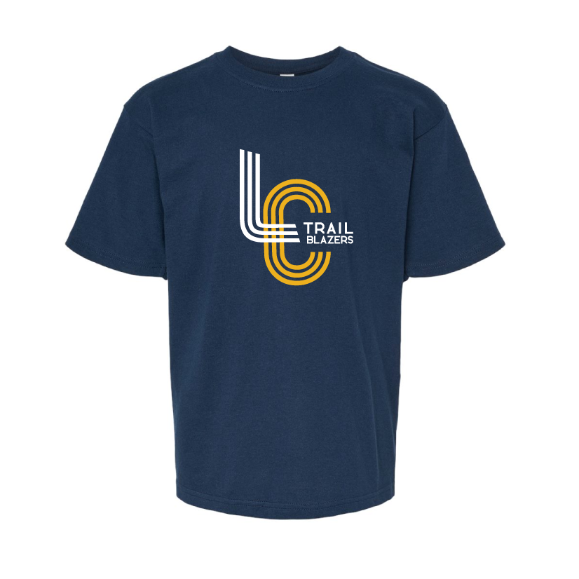 Lewis & Clark YOUTH LC Lines Logo Soft Touch Tee in Deep Navy