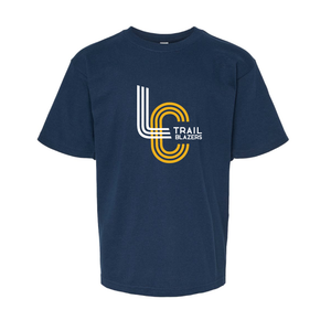 Lewis & Clark YOUTH LC Lines Logo Soft Touch Tee in Deep Navy